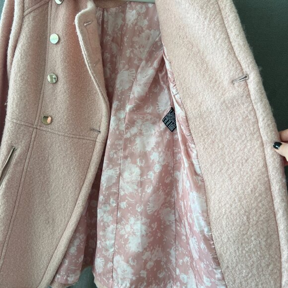 GUESS WOOL JACKET , PALE PINK, MEDIUM - Picture 2 of 4